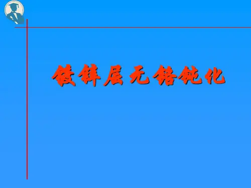 镀锌层无铬钝化