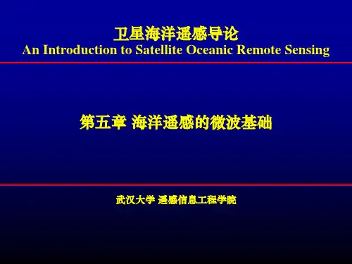 海洋遥感ppt05 海洋遥感的微波基础
