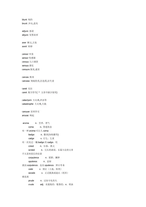 同形近义词
