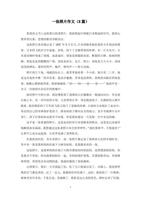 一张照片作文(8篇)