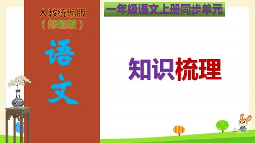 部编版一年级语文上册第6单元知识梳理(复习课件)