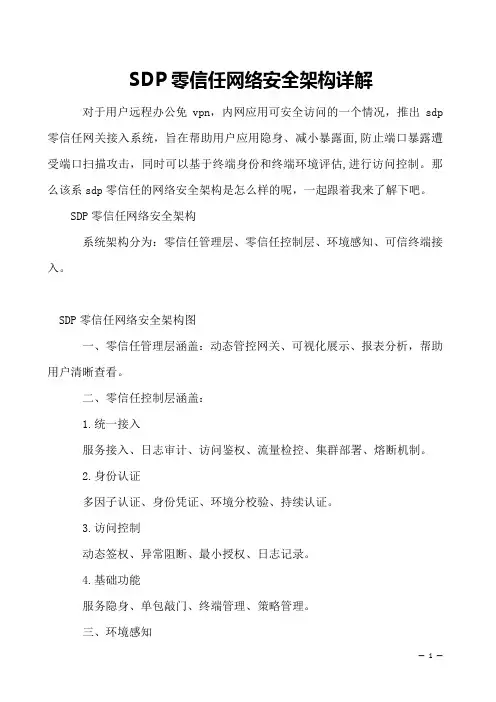 SDP零信任网络安全架构详解