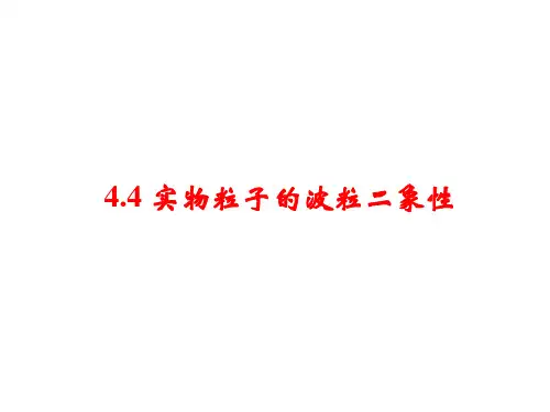 实物粒子的波粒二象性(40张ppt)