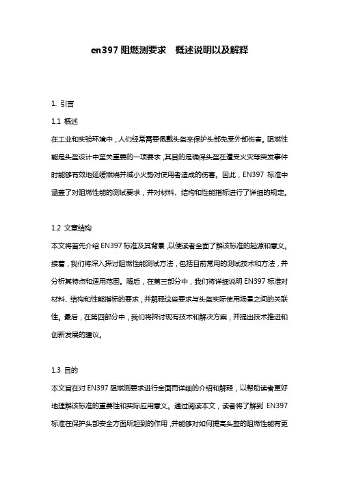 en397阻燃测要求__概述说明以及解释