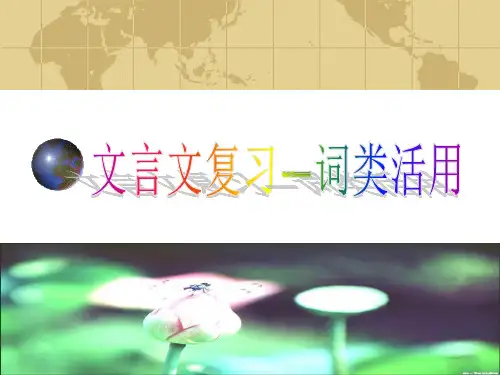 文言文复习   词类活用