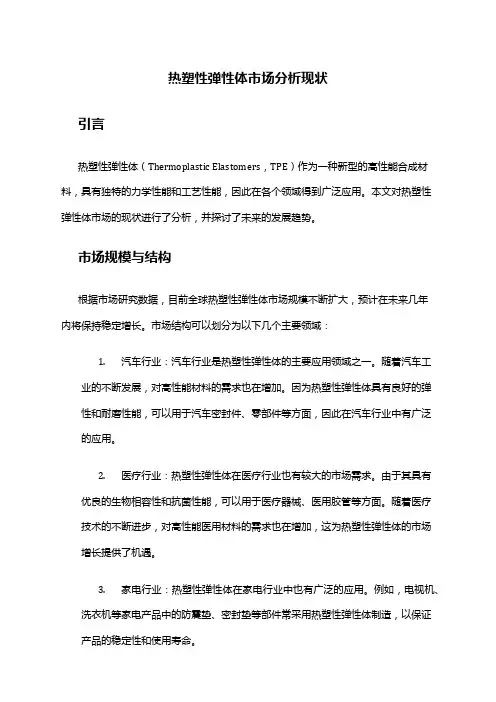 2024年热塑性弹性体市场分析现状