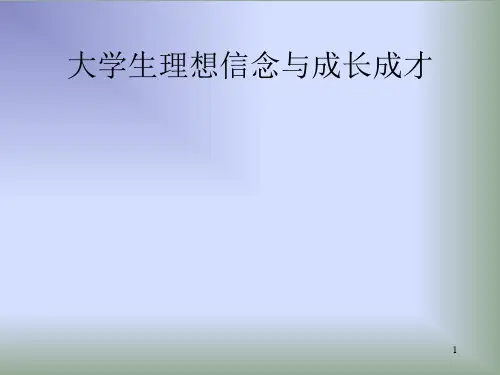 大学生理想信念与成长成才主题班会