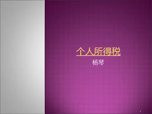 个人所得税PPT课件