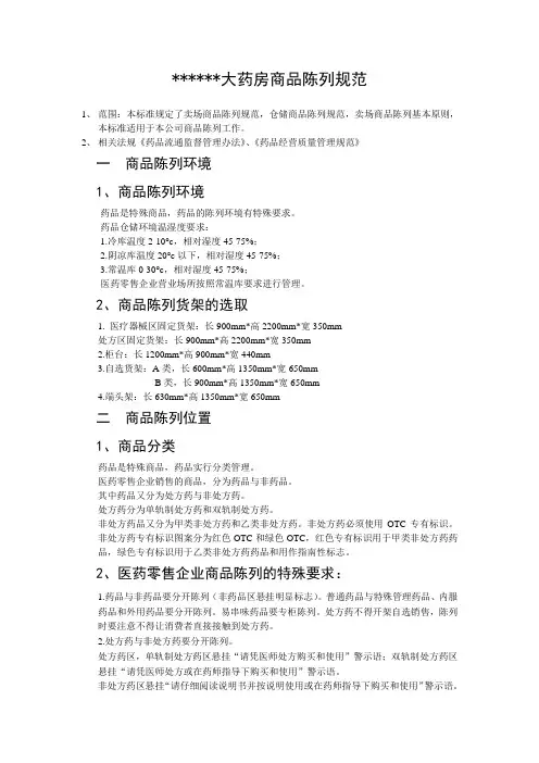 大药房商品陈列规范1