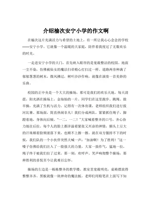 介绍榆次安宁小学的作文啊