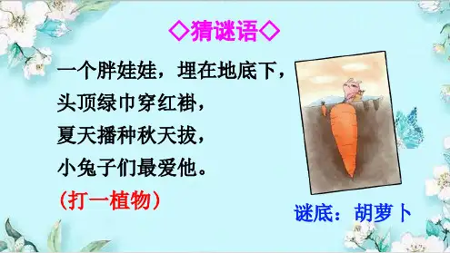 【优选推荐】部编版三年级上册语文13胡萝卜先生的长胡子精美课件(公开课)
