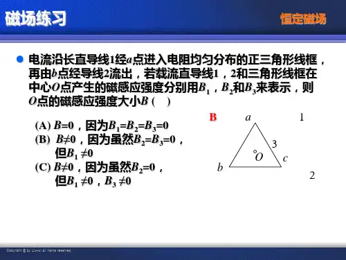大学物理课件第6章 稳恒磁场 磁场练习