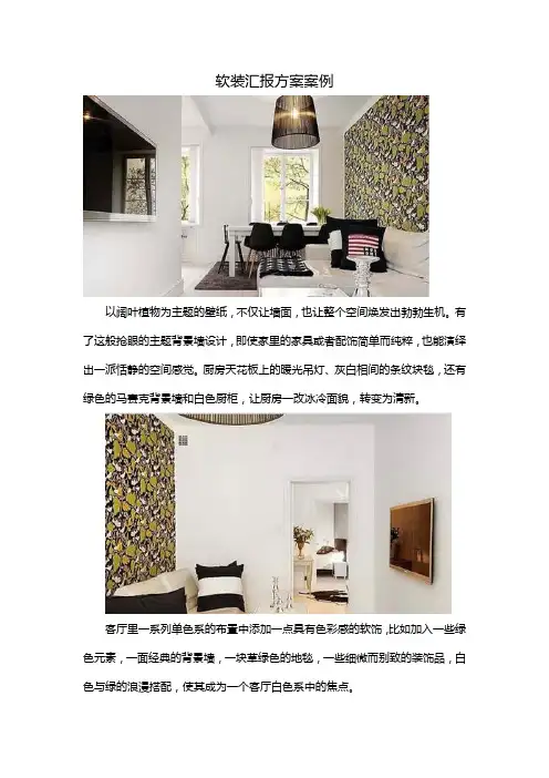 软装汇报方案案例