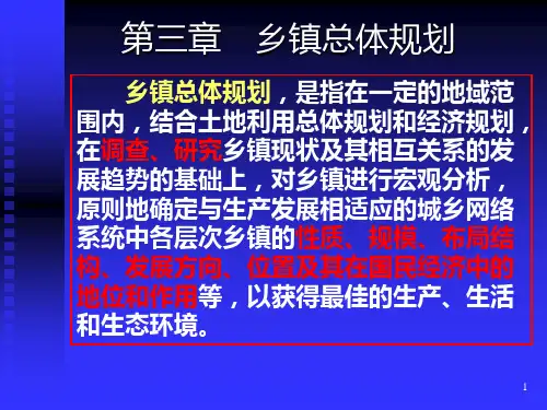 乡镇总体规划整理PPT课件