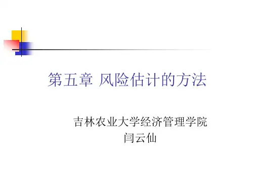 第五章 风险估计的方法