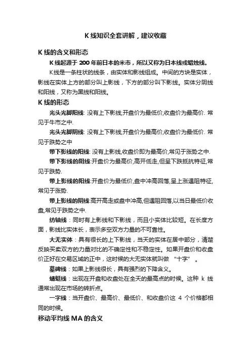 K线知识全套讲解，建议收藏