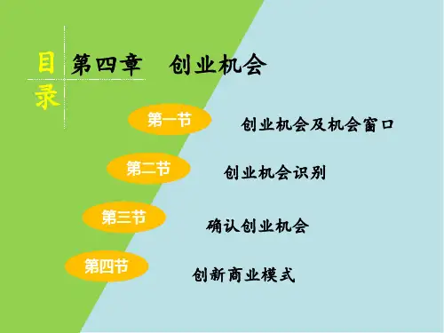 创新与创业管理第4章  创业机会