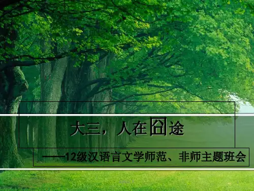 《大三主题班会》PPT课件