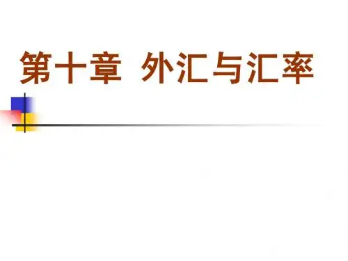 第十章外汇与汇率