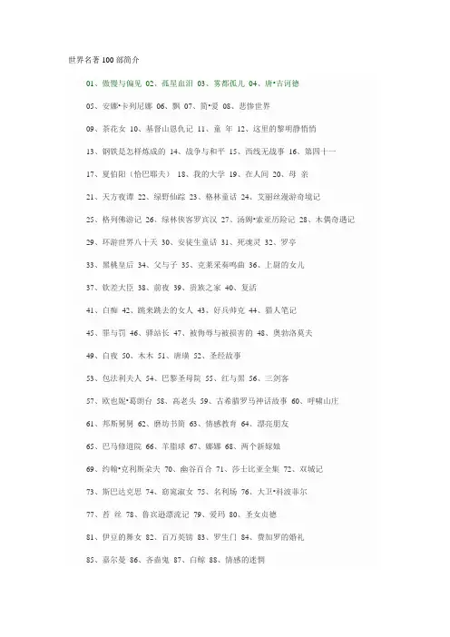 世界名著100部