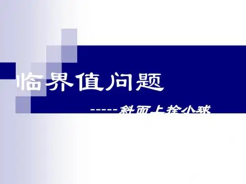 临界值问题PPT课件