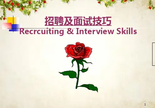 纺织行业招聘面试技巧(ppt 40页)