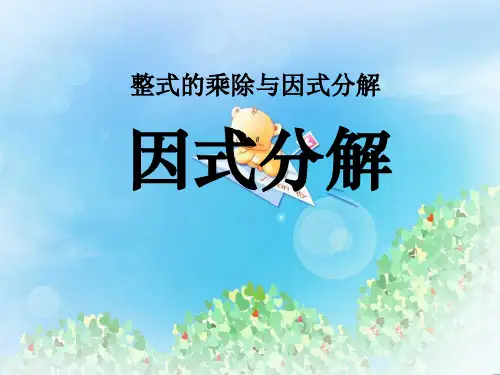 《因式分解》整式的乘除与因式分解PPT  图文