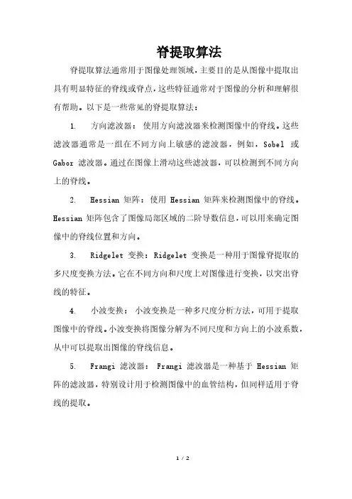 脊提取算法