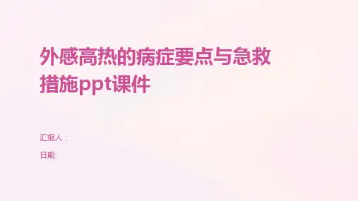 外感高热的病症要点与急救措施ppt课件
