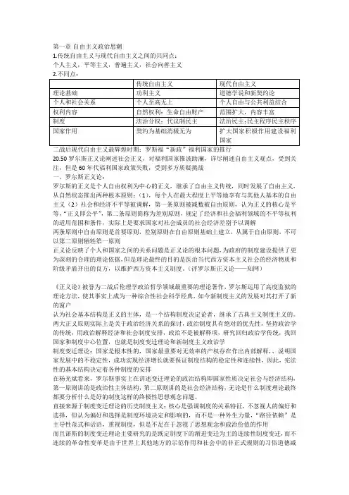 当代西方政治思潮