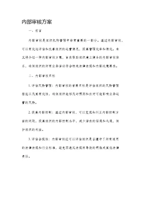 内部审核方案