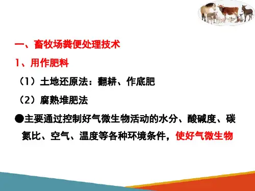 畜牧场环境保护—畜牧场废弃物的处理与利用(牧场环境调控课件)