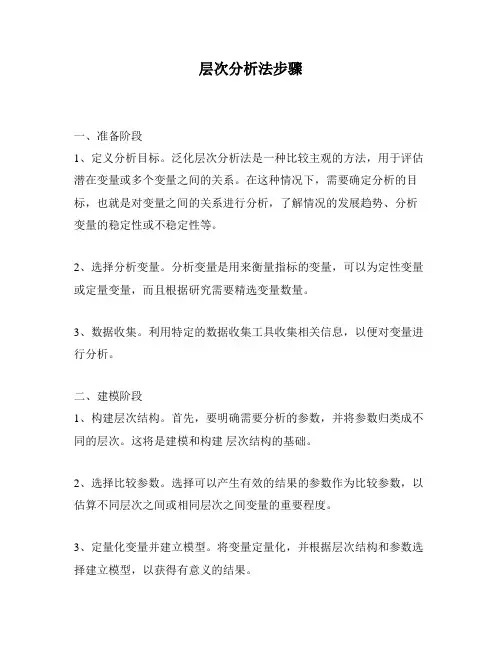 层次分析法步骤
