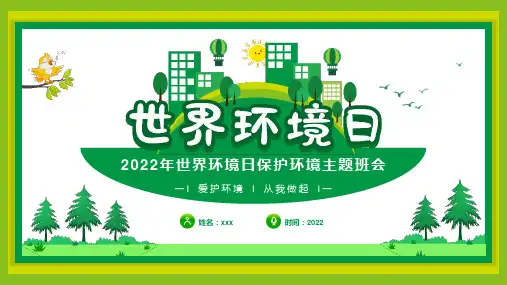 6月5日《世界环境日》PPT