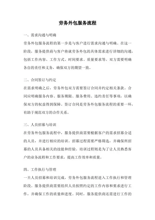 劳务外包服务流程