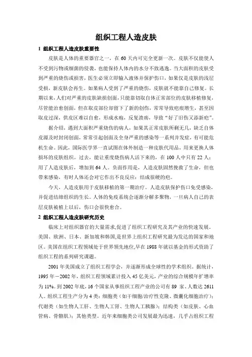 组织工程人造皮肤