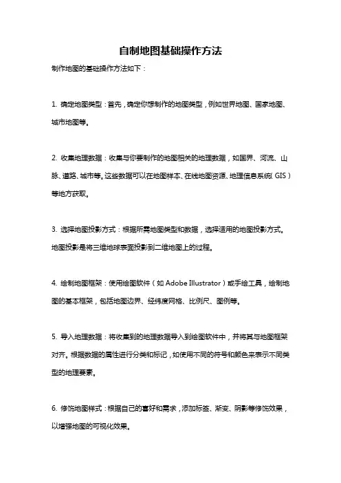 自制地图基础操作方法