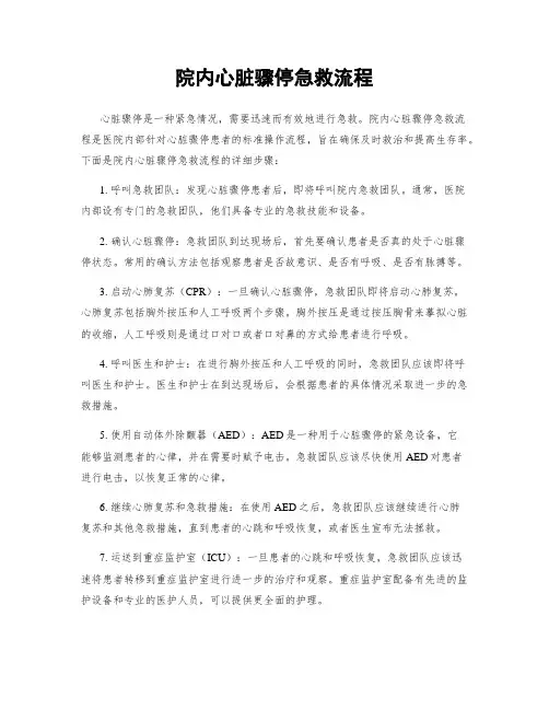 院内心脏骤停急救流程