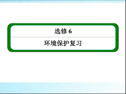高中地理一轮复习讲义环境保护