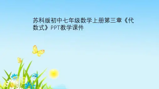 苏科版初中七年级数学上册第三章《代数式》PPT教学课件