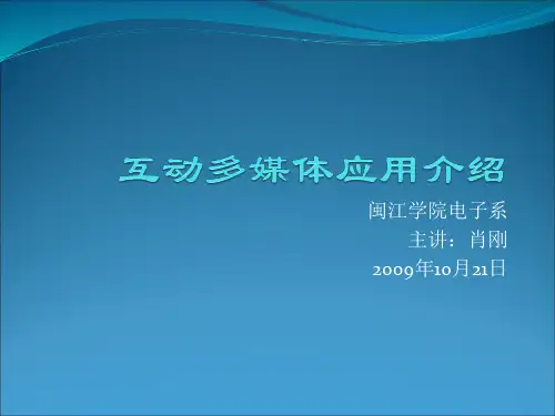 互动多媒体应用介绍