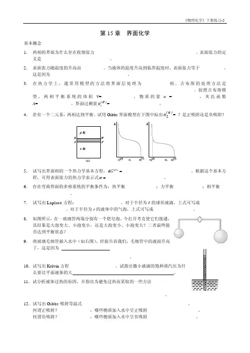 界面化学试题