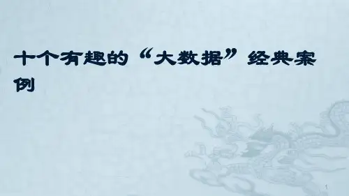 大数据十大经典案例ppt课件