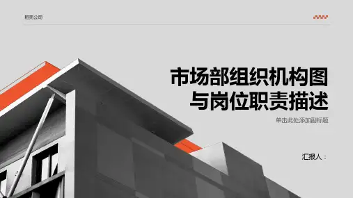 某企业市场部组织机构图与岗位职责描述