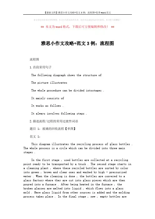 【最新文档】雅思小作文攻略+范文3例：流程图-优秀word范文 (2页)