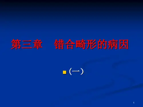 第3章 错合畸形的病因PPT课件