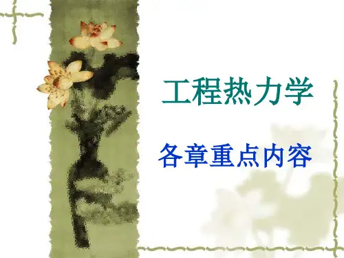 工程热力学必须掌握的内容资料重点