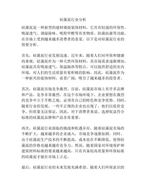 硅藻泥行业分析
