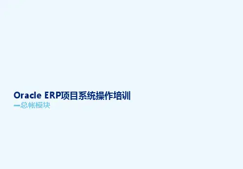 Oracle ERP项目系统操作培训