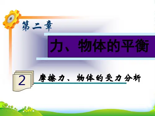 高三物理一轮复习 第2章第2讲 摩擦力、物体的受力分析课件 鲁科